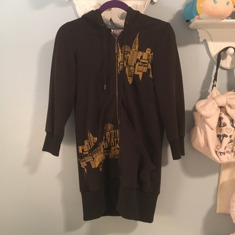 L.a.m.b. black hoodie Gwen Stefani skyline sweater
